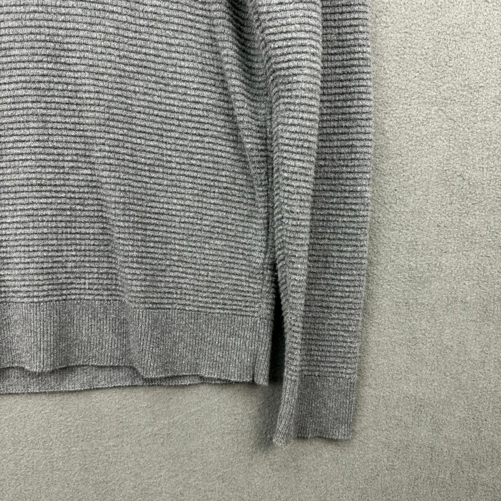 Esprit Shirt Mens Medium Gray Half-Zip Knit Sweater Cotton Cashmere Thick Warm